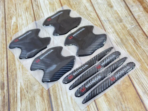 Захисна карбонова плівка під дверні ручки авто HONDA (к-т 8 шт)