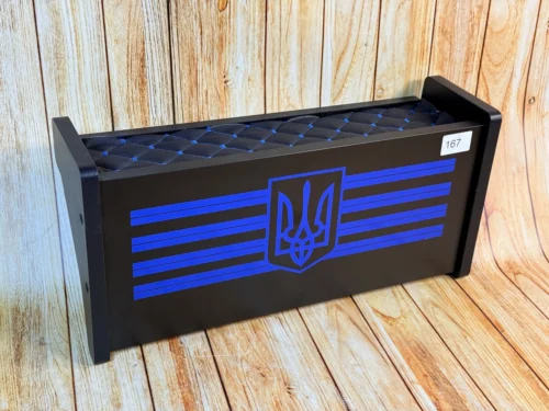 Полка кабіни МТЗ УК металева панель з відкриттям №167 (синя)