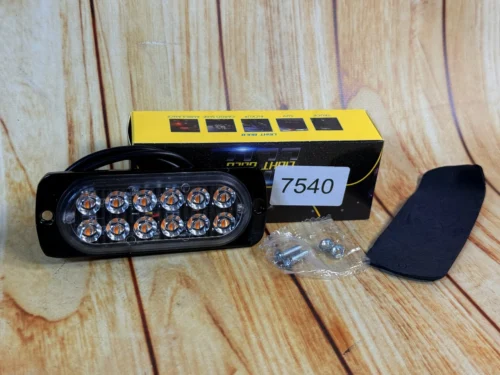 Стробоскоп LED 12 діодів 1 шт White NEW (Жовтий стробоскоп)