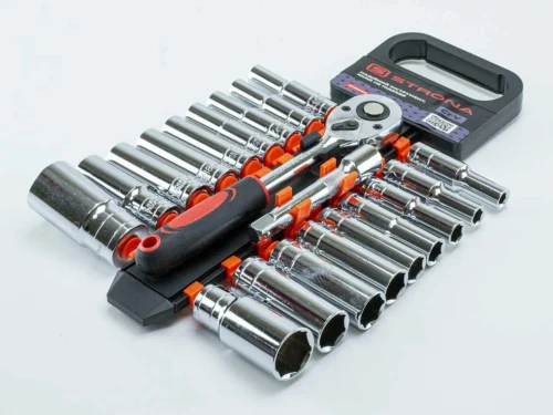 Набір подовжених головок 1/2" 20 шт, 8-30мм з тріщ., Подовж. (планшет) СТ-364