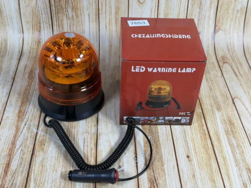 Маячок LED проблисковий 12В/24В, 24 LED діодів, 167мм (висота) х 140мм (основа), магніт