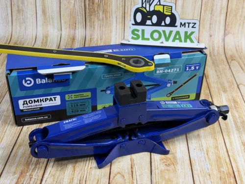 Домкрат ромбовий 1,5Т 115-420мм резинова опора, тріскачка Balansa (BN-04271)