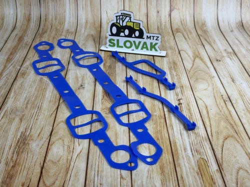 Прокладки впускного колектора (павук) ЗІЛ-130 (комплект 4 шт) (синій силікон) 130-1008180