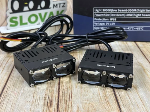 Led модуль L2 лінза (7,5см) з вентилятором (комплект 2шт) (LF-U219-01) (біле-жовте)