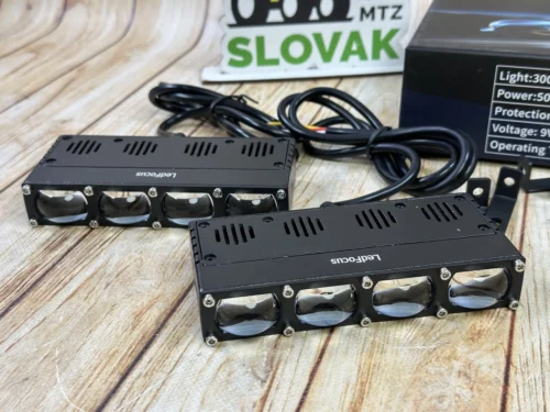Led модуль L4 лінза (14,5см) з вентилятором (комлпект 2шт) (LF-U225-01) (біле-жовте)