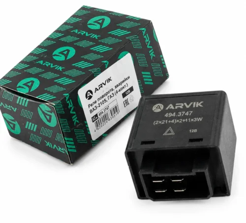 Реле поворотів з авар. 4-к 2105,Газель (494.3747) ARVIK