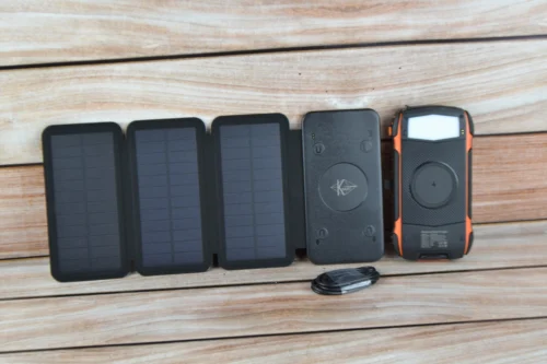 УМБ-павербанк (WSC264) SolarTank-20000 mAh сонячні панелі 4 шт кемпінговий ліхтар водонепроникний
