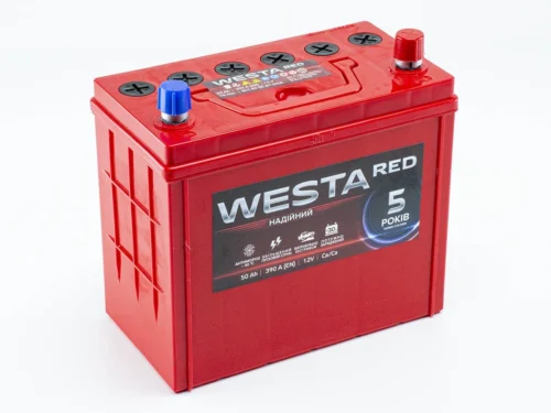 Акумулятор Westa 50Ач 390A Asia (B19) (0) Правий +