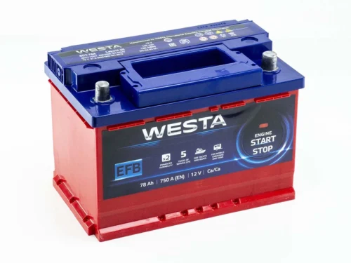 Акумулятор Westa 78Ач 750A EFB (Start-Stop) (L3) (0) Євро прав +
