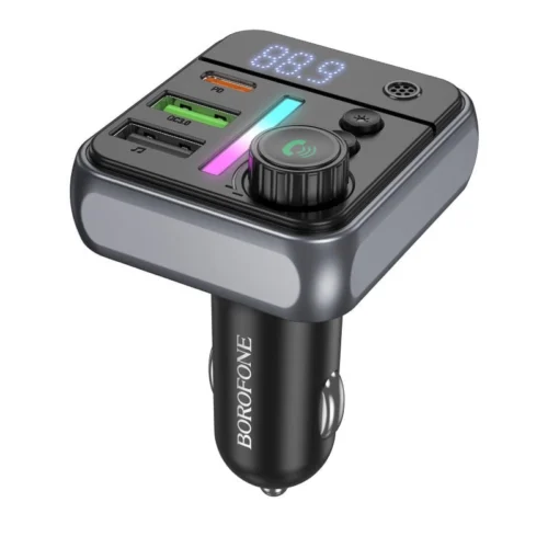 FM модулятор Borofone BC50 2USB/MP3/12-24В/microSD/USB 3,0А PD 38W/Type-C/Bluet. 5 (6941991115257)