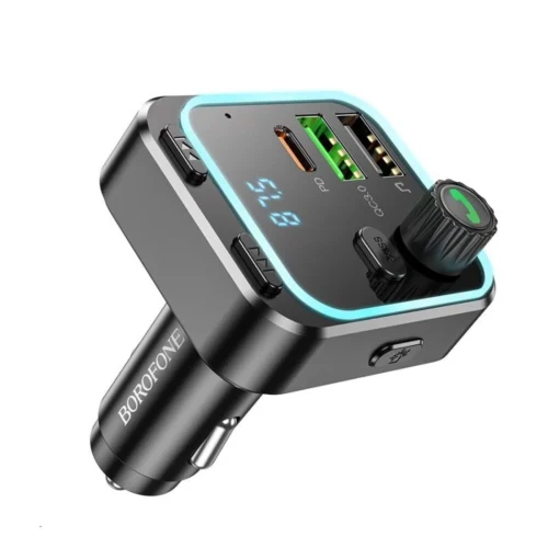 FM модулятор Borofone BC53 2USB/MP3/12-24В/microSD/USB 3,0А PD 38W/Type-C/Bluet. 5 (6941991108457)
