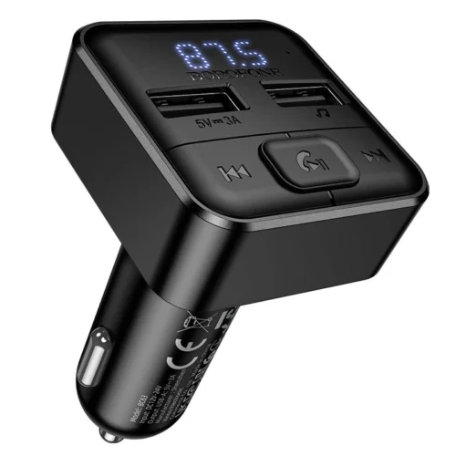 FM модулятор Borofone BC63 2USB/MP3/12 24В/microSD/15W/Bluet. 5, LED (6941991126185)