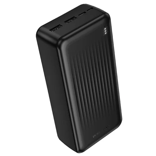 Повербанк 30000 mAh, 2 USB+Type-C/MicroUSB, індикатор заряд, 10W, чор. BJ78B (6941991121517)