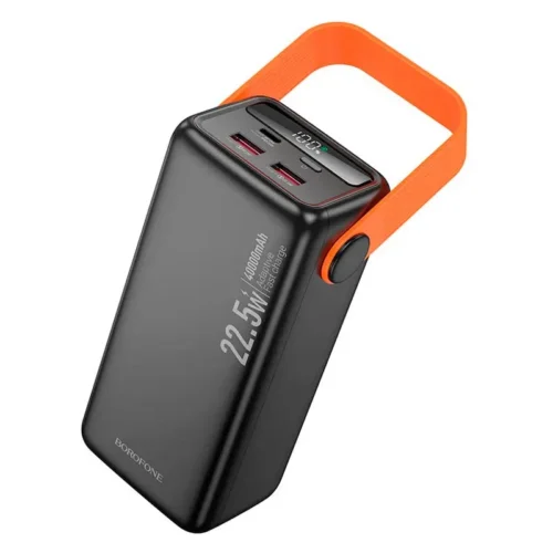 Повербанк 40000 mAh, 2 USB+Type-C, індикатор заряд, 22,5W, ліхт., чор. BJ66  (6941991115141)