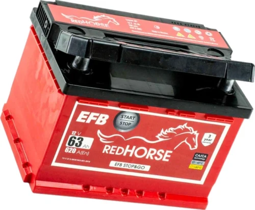 Акумулятор Red Horse 63Аг 630А EFB (Start&Stop) (L2) (1)