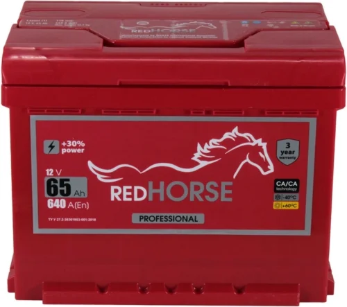 Акумулятор Red Horse  65Аг 640А professional (L2) (1)