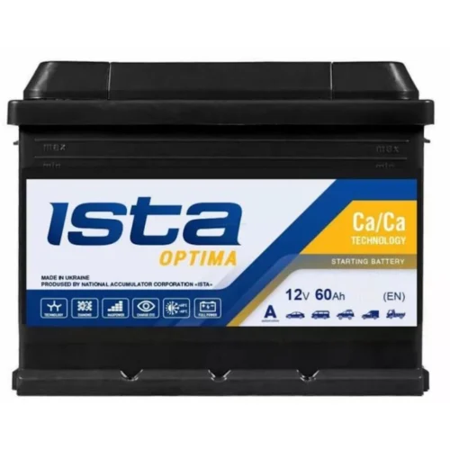 Акумулятор ISTA  60Аг 510А Optima  (L2) (0) Євро правий + (5601102251)