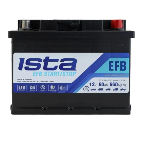 Акумулятор ISTA   60Аг 660А EFB Start-Stop (L2) (0) Євро правий + (5604618949)