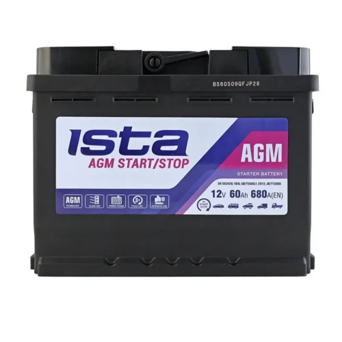 Акумулятор ISTA  60Ач 680A AGM (L2) (0) Євро правий + (L2AGM12V60L)