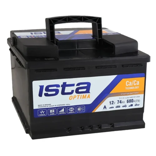 Акумулятор ISTA  74Аг 680А Optima (L3) (0) Євро правий + (5741102211)