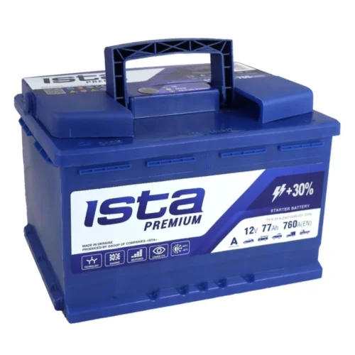 Акумулятор ISTA  77Аг 760А PREMIUM (L3) (0) Євро правий + (577 04 04)