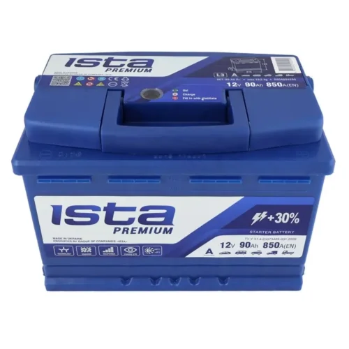 Акумулятор ISTA  90Ач 850А Premium (L3) (0) Євро правий + (5904604209)