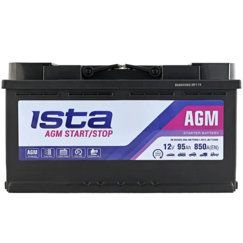 Акумулятор ISTA  95Ач 850A AGM (L5) (0) Євро правий + (L5AGM12V95L)