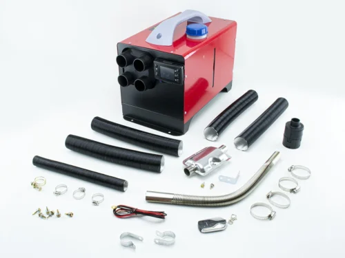 Обігрівач (автономка дизель у зборі горизонт.) 5кВт, 12V LCD екран 4 відп. червоний