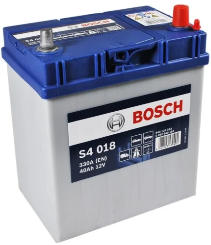 Акумулятор BOSCH  40Аг 330А S4 ASIA (B19) (0) правий + (0092S40180)