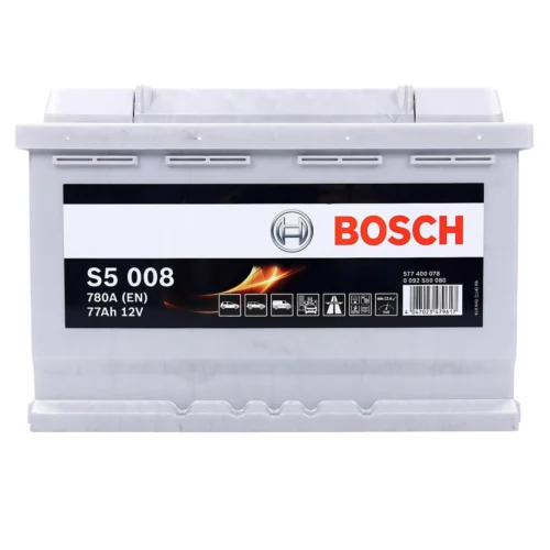 Акумулятор BOSCH  77Аг 780А S5 (L3) (0) Євро правий +  (0092S50080)