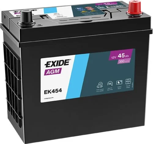 Акумулятор EXIDE  45Аг 380А Asia AGM (B24) (0) правий + (EA454)