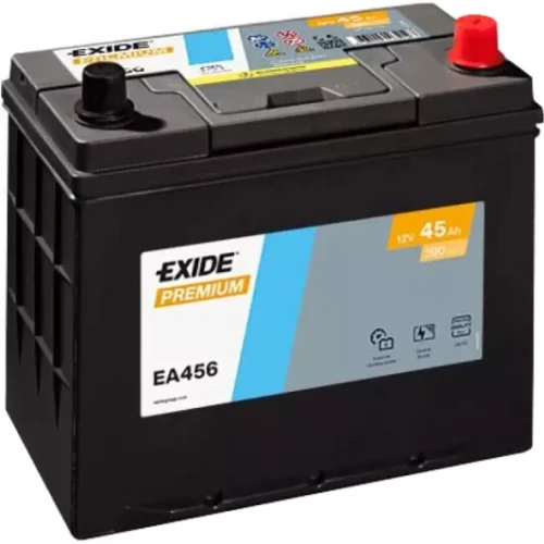 Акумулятор EXIDE  45Аг 390А Asia Premium (B24) (0) правий + (EA456)