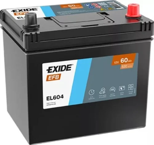 Акумулятор EXIDE  60Аг 520А Asia EFB (D23) (0) правий + (EL604)