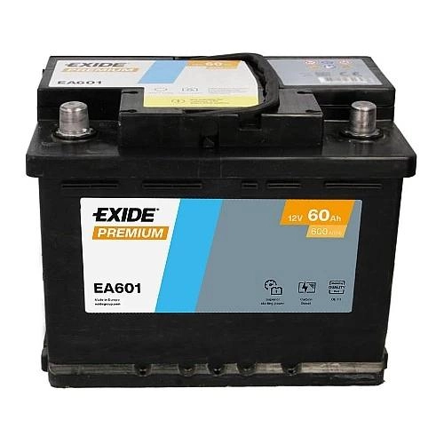 Акумулятор EXIDE  60Аг 600А Premium (L2) (1) (EA601)