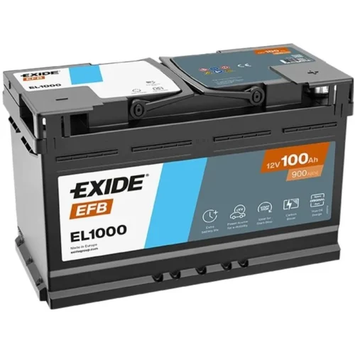 Акумулятор EXIDE 100Аг 900А EFB (L5) (0) Євро правий + (EL1000)