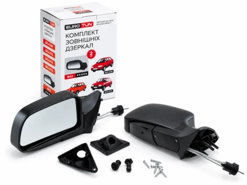 Дзеркало зовнішнє 2108-2115 чорне комплект 3293-09 BLK
