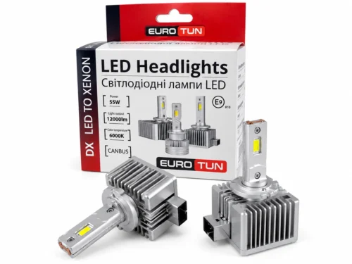 Лампа LED D1S 12V 55W DX 6000K CAN BUS радіатор з вентилят. ET-DX-D1