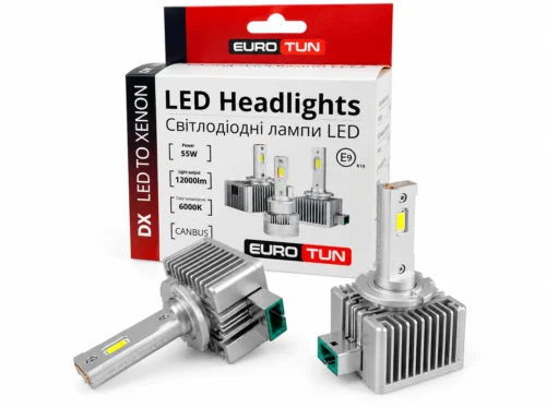 Лампа LED D3S 12V 55W DX 6000K CAN BUS радіатор з вентилят ET-DX-D3