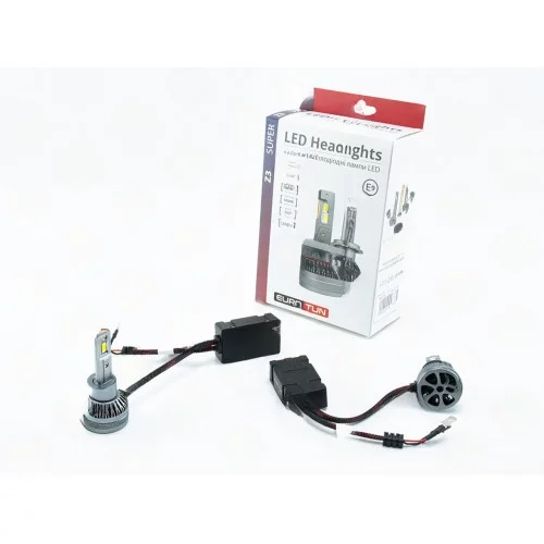Лампа LED H1 12V 24V 80W EUROTUN Z3E 14000L 6500K CAN BUS радіатор з вентилят. ET-Z3E-H1