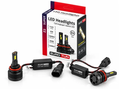 Лампа LED H8/H9/H11/H16 12V 24V 65W EUROTUN Z2E 10000L 6500K CAN BUS радіатор з вентилят. ET-Z2E H11