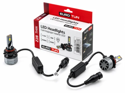 Лампа LED HB3 12V 24V 50W EUROTUN Z28 6500L 6500KCAN BUS радіатор з вентилят. ET-Z28 9005