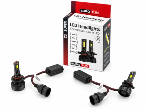 Лампа LED HB3 12V-24V  65W EUROTUN Z2E 10000L 6500К CAN BUS радіатор з вентилят. ET-Z2E-HB3 6500K