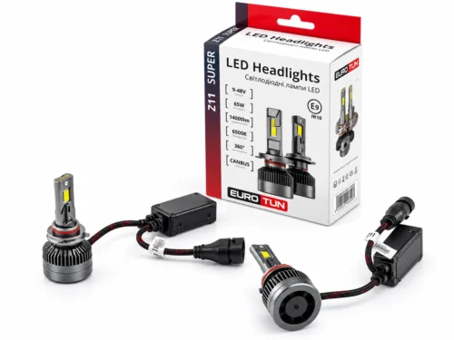 Лампа LED HB3 12V 24V 120W EUROTUN Z11E 20000L 6500К CAN BUS радіатор з вентилят. ET-Z11E HB3
