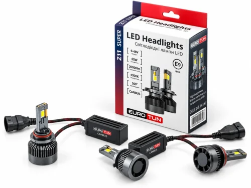Лампа LED HB4 12V 24V 120W EUROTUN Z11E 20000L 6500К CAN BUS радіатор з вентилят. ET-Z11E HB4