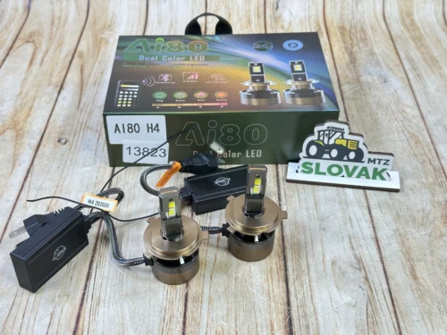 LED лампи AI80 H4 80W (Біле-Жовте) 4кольори 3000к-8000к керування через телефон (Bluetooth)