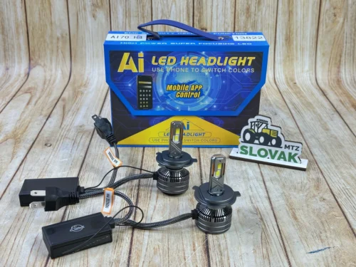 LED лампи AI70 Н4 80W (Біле-Жовте) 3000к-8000к керування через телефон (Bluetooth)