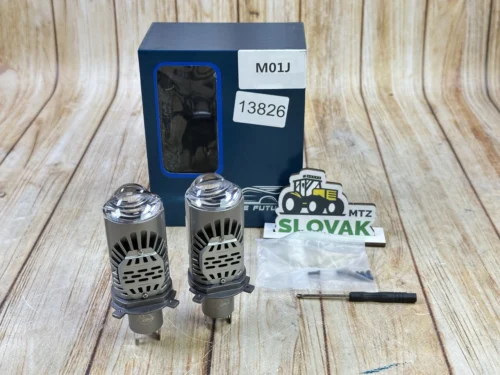 Лампа LED з лінзою H4 12-24V 80W Y-1 8000L радіатор + вентилятор (M01J)