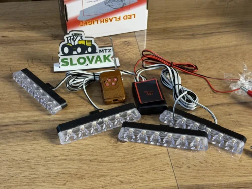 Комплект стробоскопів (4шт) з пультом 12V 6LED Жовтий колір (12режимів)